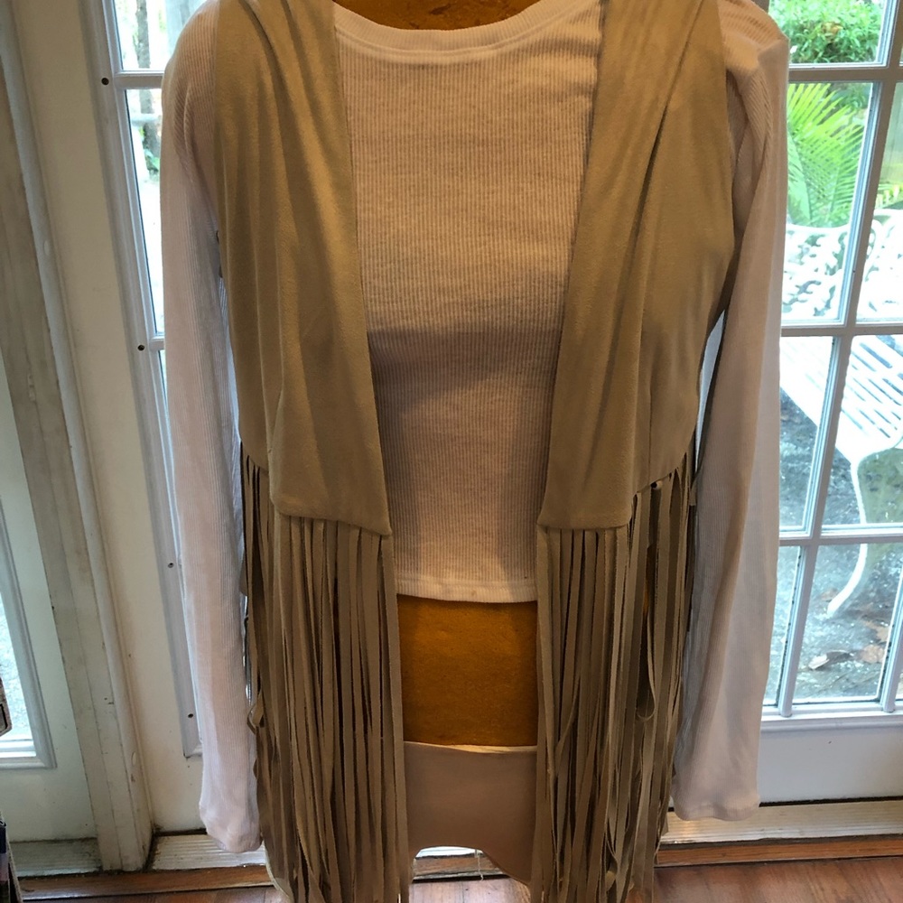Hippie vest w fringe